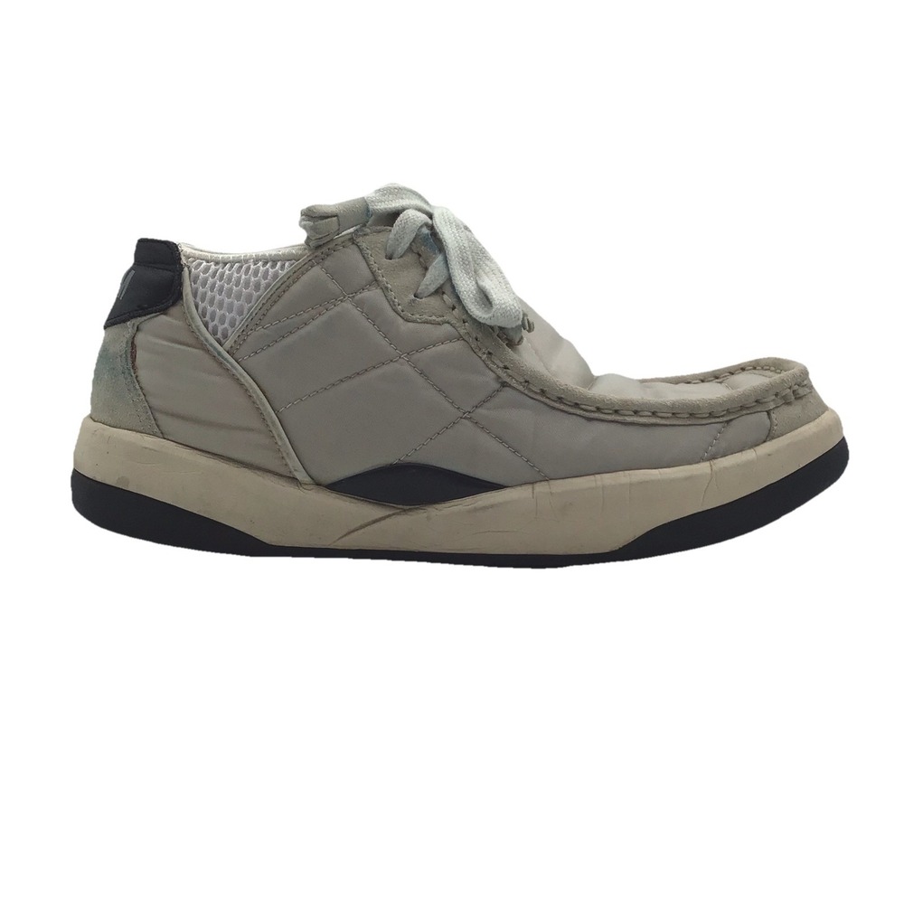 Visvim Cubism Quilted Low Top Sneakers Ivory White Men's Size 10 Korea